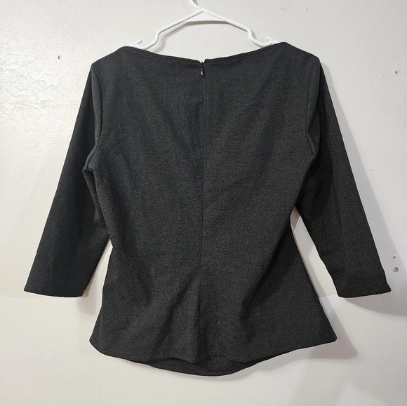 Finity womens gray ruched side blouse! - Picture 4 of 9